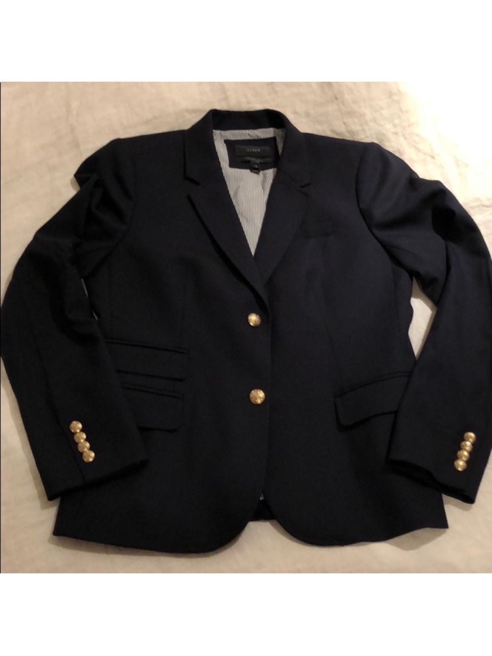 J Crew Classic Navy Women's Blazer Jacket - Tailored Two-Button - Picture 2 of 6